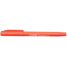 Fineliner Pen 0.4mm Red (10)