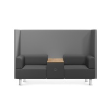 ROCADA BE SOFT Double Booth and Table - Grey