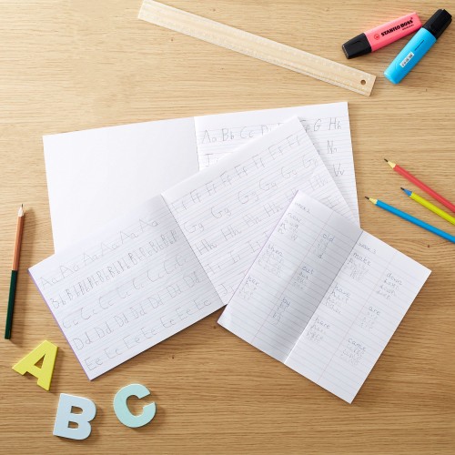 RHINO 6 x 8 Learn to Write Book 32 Page, Purple, Narrow-Ruled LTW4B:15R (Pack of 100)