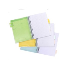 Pukka Pad B5 Study Book with 4 Coloured Dividers 3 Types of Paper Ruling and Revision Cards