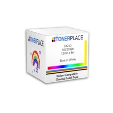Compatible 91220 S0721520 Blue on White Tape 12mm x 4m for Dymo Label Printers