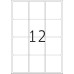 Compatible L7164-100 A4 Sheets 12 Labels per Sheet 72mm x 63.5mm