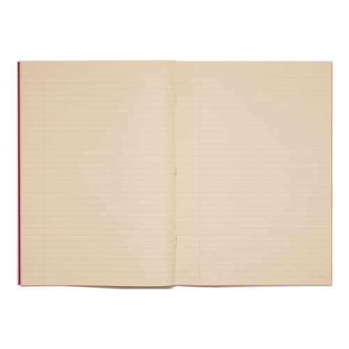 RHINO A4 Special Exercise Book 48 page, Red with Cream Tinted Paper, F8M (Pack of 10)
