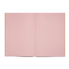 RHINO A4 Special Exercise Book 48 Page, Yellow with Tinted Pink Paper, F8M (Pack of 10)