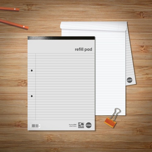 Rhino Everyday Feint Ruled Margin Head Bound Refill Pad 160 Pages A4 Pack of 10