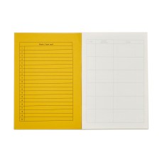 RHINO A5 Reading Record Book 40 Page, Yellow, Reading Record Template (Pack of 100)