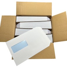 C5 Envelopes Window Self Seal 90gsm White (Pack of 500)