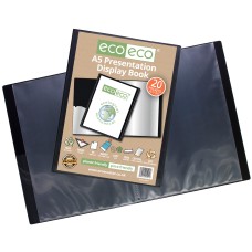 A5 50% Recycled 20 Pocket Presentation Display Book - Single