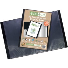 A3 50% Recycled 20 Pocket Presentation Display Book - Single