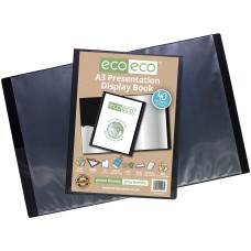 A3 50% Recycled 40 Pocket Presentation Display Book - Single