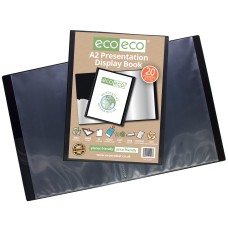 A2 50% Recycled 20 Pocket Presentation Display Book - Single