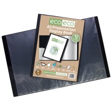 A3 50% Recycled 10 Pocket Presentation Display Book - Single