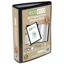 A5 50% Recycled 80 Pocket Presentation Display Book - Single