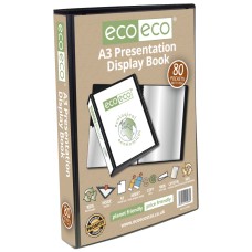 A3 50% Recycled 80 Pocket Presentation Display Book - Single