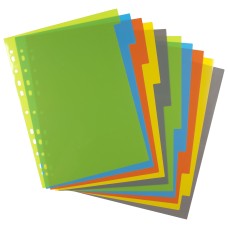 A4 50% Recycled Index File Dividers - 1 Set of 10