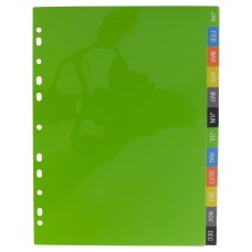 A4 50% Recycled January - December Index File Dividers - 1 Set