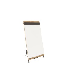 ROCADA NATURAL Tripod Flipchart with Magnetic Dry Wipe Surface - Oak