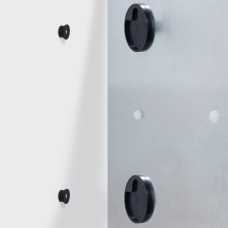 Wall Mounted Magnetic Glass Board 1000x1000x18mm - Black