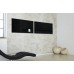 Wall Mounted Magnetic Glass Board 1300x550x15mm - Black