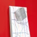 Wall Mounted Magnetic Glass Board 1200x900x18mm - Red