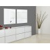 Wall Mounted Magnetic Glass Board 1000x1000x18mm - Super White