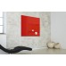 Wall Mounted Magnetic Glass Board 1000x1000x18mm - Red