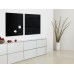 Wall Mounted Magnetic Glass Board 1000x1000x18mm - Black