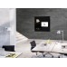 Wall Mounted Magnetic Glass Board 1000x1000x18mm - Black