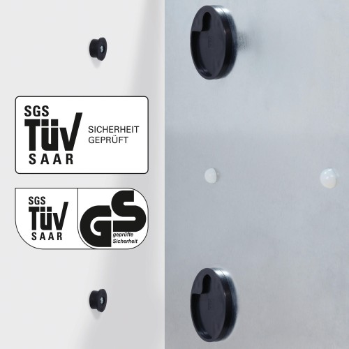 Wall Mounted Magnetic Glass Board 1300x550x18mm - Slate Wall Mounted Magnetic Glass Board 1300x550x18mm - Slate