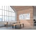 Wall Mounted Magnetic Glass Board 2400x1200x18mm - Super White
