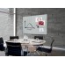 Wall Mounted Magnetic Glass Board 1500x1000x18mm - Grey