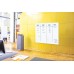 Wall Mounted Magnetic Glass Board 1500x1000x18mm - Matt Super White
