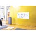 Wall Mounted Magnetic Glass Board 2000x1000x18mm - Matt Super White