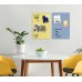 Wall Mounted Magnetic Glass Board 600x400x15mm - Matt Pastel Yellow