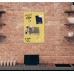 Wall Mounted Magnetic Glass Board 600x400x15mm - Matt Pastel Yellow