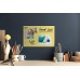 Wall Mounted Magnetic Glass Board 600x400x15mm - Matt Pastel Yellow