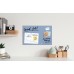 Wall Mounted Magnetic Glass Board 600x400x15mm - Matt Pastel Blue