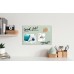 Wall Mounted Magnetic Glass Board 600x400x15mm - Matt Mint