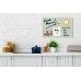 Wall Mounted Magnetic Glass Board 600x400x15mm - Matt Mint