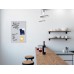 Wall Mounted Magnetic Glass Board 600x400x15mm - Matt Light Grey