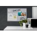Wall Mounted Magnetic Glass Board 600x400x15mm - Matt Light Grey