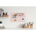 Wall Mounted Magnetic Glass Board 600x400x15mm - Matt Rose
