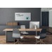 Wall Mounted Magnetic Glass Board 910x460x15mm - Matt Super White