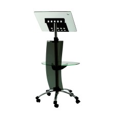 ROCADA VISUALLINE Mobile Lectern and Speaker Stand (Height Adjustable) - Chrome