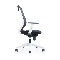 ROCADA ERGOLINE Operators Mesh Chair with White Frame - Black