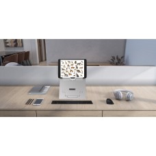 Hybrid Laptop and Tablet Stand for Children - Natural Aluminium