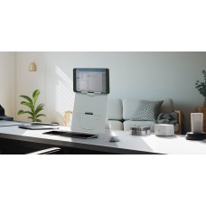Hybrid Laptop stand with Document Holder - Natural Aluminium